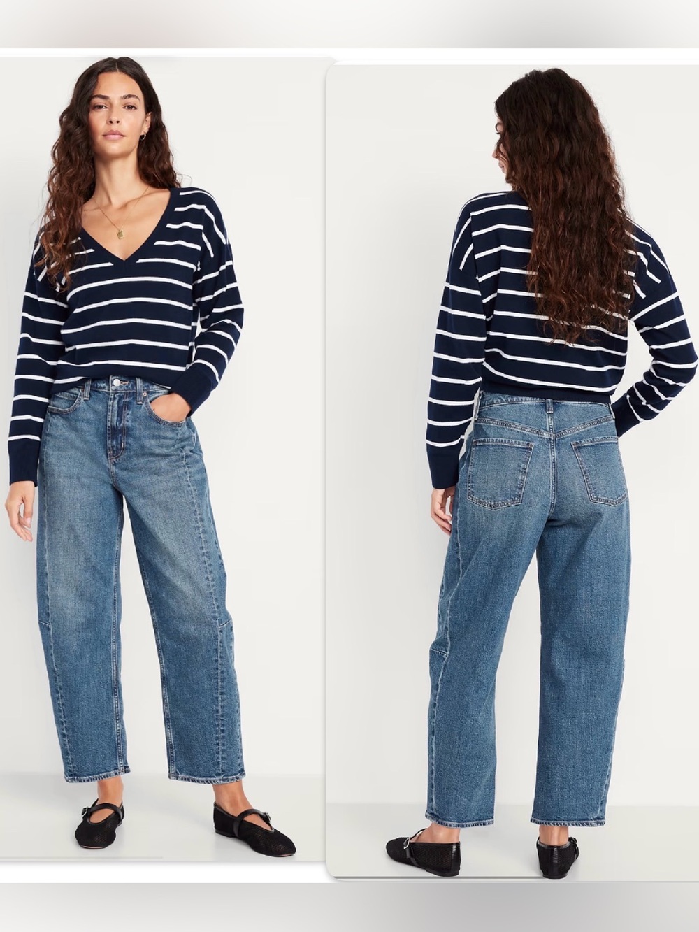 **Old Navy **Women's High rise Baggy Barrel Ankle Jeans - color Pansy.